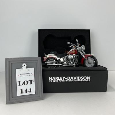 -144- DIECAST | Harley Davidson Pierce Fire Fighter Diecast Motorcycle 1:12 Scale