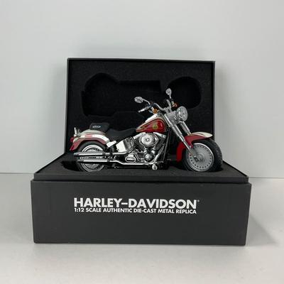 -144- DIECAST | Harley Davidson Pierce Fire Fighter Diecast Motorcycle 1:12 Scale