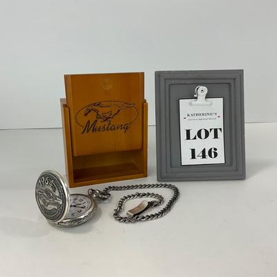 -146- COLLECTIBLE | 1964 Mustang Pocket Watch With Box