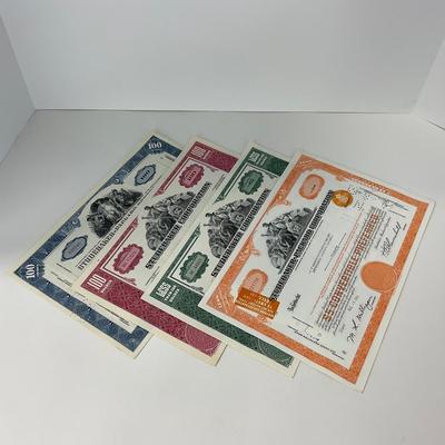 -149- COLLECTIBLE | 1950â€™s Studebaker Packard Automobile Stock Certificates
