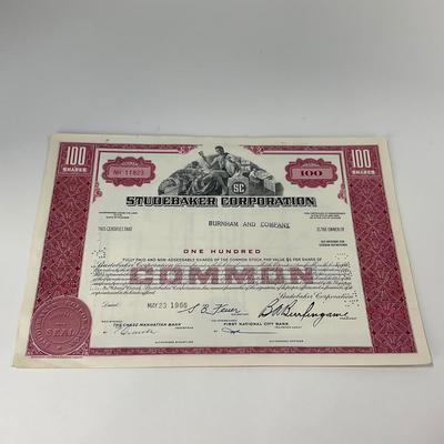 -149- COLLECTIBLE | 1950â€™s Studebaker Packard Automobile Stock Certificates