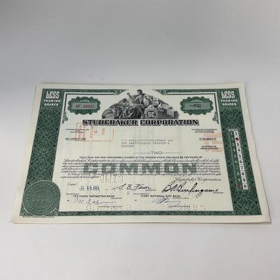 -149- COLLECTIBLE | 1950â€™s Studebaker Packard Automobile Stock Certificates