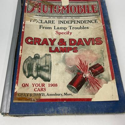 -150- COLLECTIBLE | 1907 Automobile Magazine Bound To Hardcover