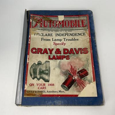 -150- COLLECTIBLE | 1907 Automobile Magazine Bound To Hardcover