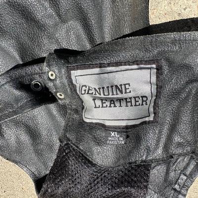 LEATHER MOTORCYCLE CHAPS AND OTHER GEAR