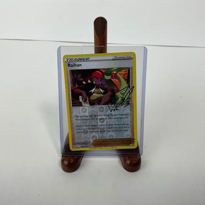 -163- POKÃ‰MON | Rare Raihan Reverse Holo 134/159 SWSH Crown Zenith NM/M Autographed Card