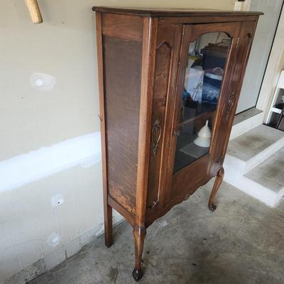 Antique Vintage 3 Shelves China Hutch 36Wx14Dx58H
