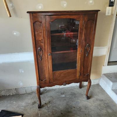 Antique Vintage 3 Shelves China Hutch 36Wx14Dx58H
