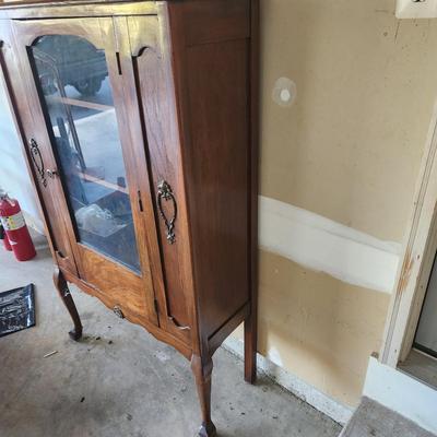 Antique Vintage 3 Shelves China Hutch 36Wx14Dx58H