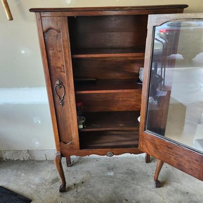 Antique Vintage 3 Shelves China Hutch 36Wx14Dx58H