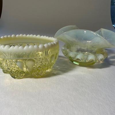 2 Yellow Opalescent and Vaseline Salts