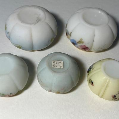 Lot of 5 Hand Painted Salts
