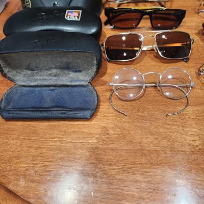 Large Lot of eye Glasses & Frames Ray-Ban Cases