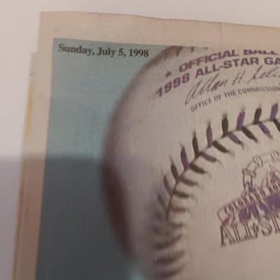 Colorado Rockies Memorabilia - All star  Workout Day 1998 ticket stub - with newspapers