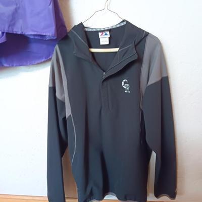 Colorado Rockies Rain Jacket - Nike T-shirt and a zip up jacket
