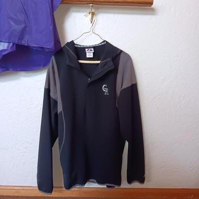 Colorado Rockies Rain Jacket - Nike T-shirt and a zip up jacket
