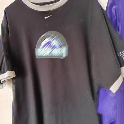 Colorado Rockies Rain Jacket - Nike T-shirt and a zip up jacket