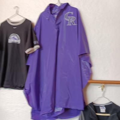 Colorado Rockies Rain Jacket - Nike T-shirt and a zip up jacket