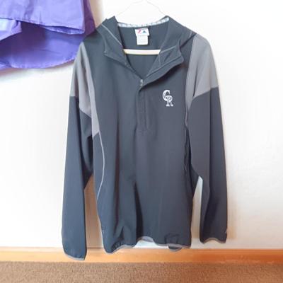 Colorado Rockies Rain Jacket - Nike T-shirt and a zip up jacket