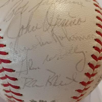 Signed Baseball - Baltimore Oriels Baltimore Orioles Lots of signatures.- Bob Johnson - Dave Vineyard - Jerry Adair