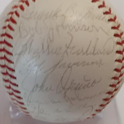Signed Baseball - Baltimore Oriels Baltimore Orioles Lots of signatures.- Bob Johnson - Dave Vineyard - Jerry Adair