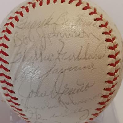 Signed Baseball - Baltimore Oriels Baltimore Orioles Lots of signatures.- Bob Johnson - Dave Vineyard - Jerry Adair