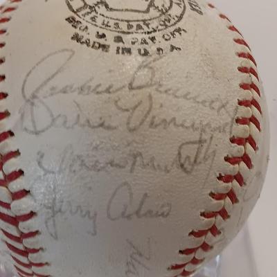 Signed Baseball - Baltimore Oriels Baltimore Orioles Lots of signatures.- Bob Johnson - Dave Vineyard - Jerry Adair