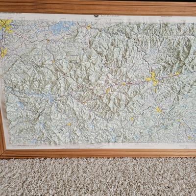 Framed North Carolina Topographical Maps (D2-DW)
