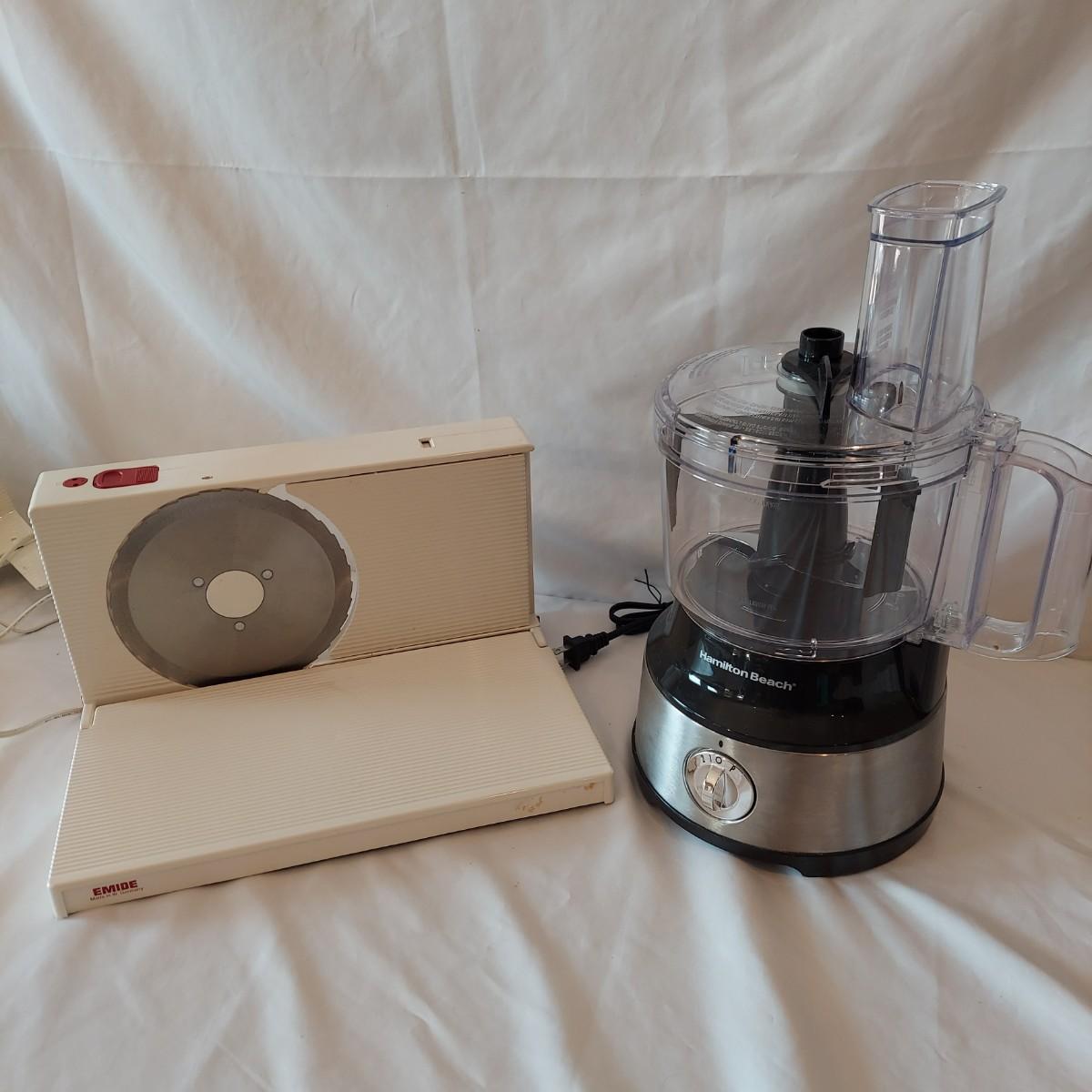 Hamilton Beach Food Processor and Emide Deli Slicer (KBBL
