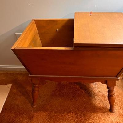 Vintage Dough Box Flip Top End Table