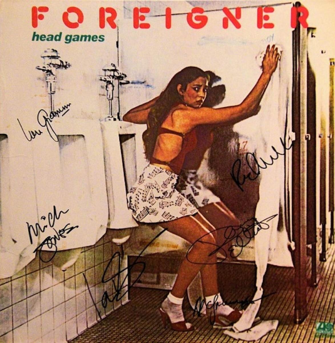 Foreigner Head Games signed album