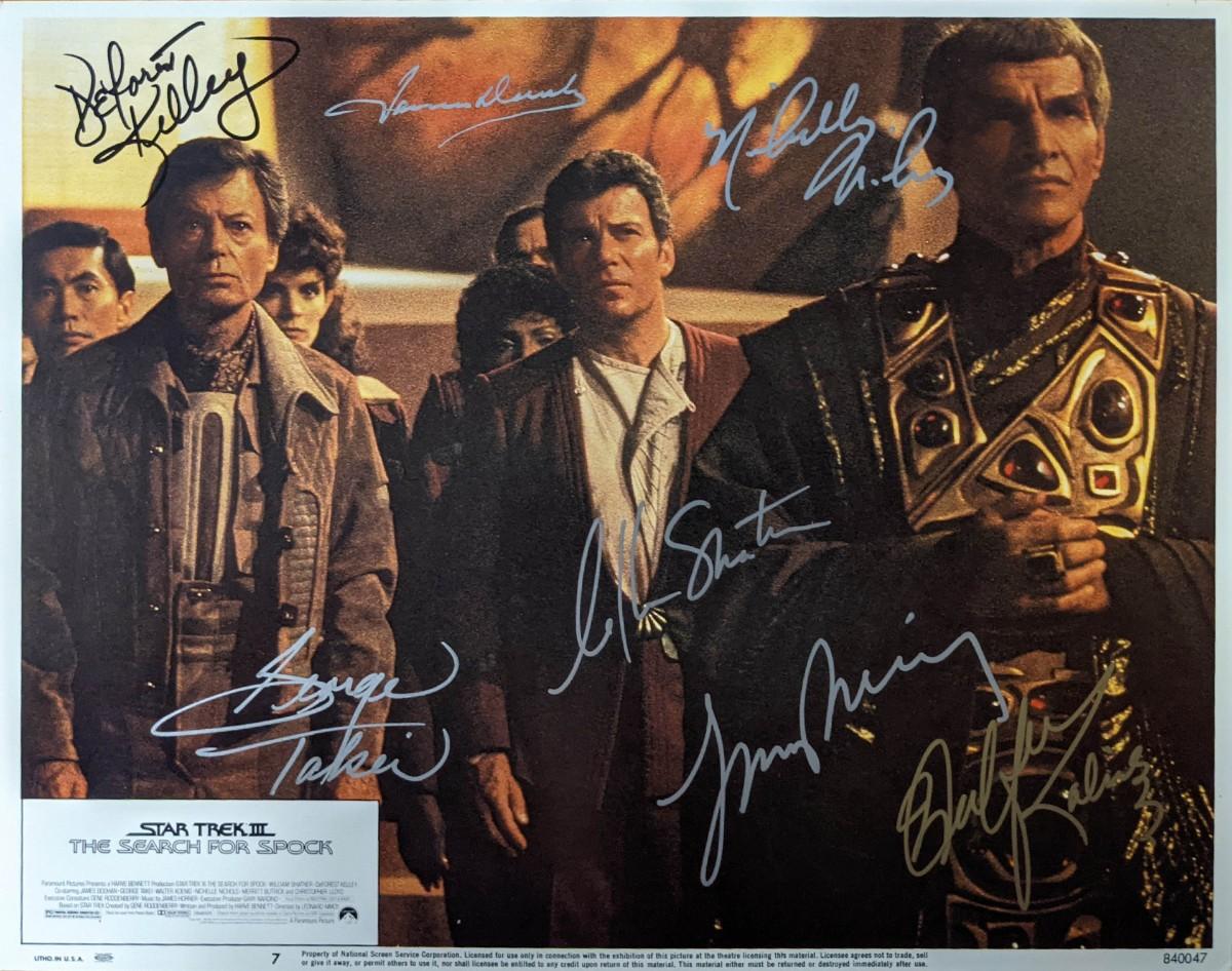 Star trek iii the search for spock cast signed original 1984 vintage