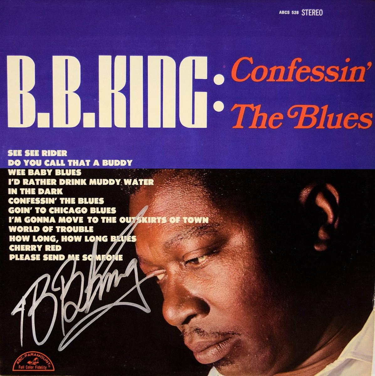 B.B. King Confessin’ The Blues Signed Album | EstateSales.org