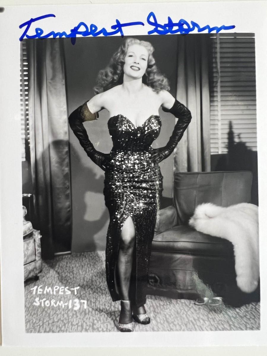 Tempest Storm signed original photo EstateSales