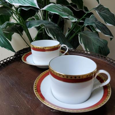 Pair of Limoges Tiffany and Co Teacups & Saucers