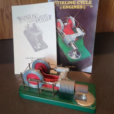 Stirling Cycle Engine, Manual and Book (B2-DW)