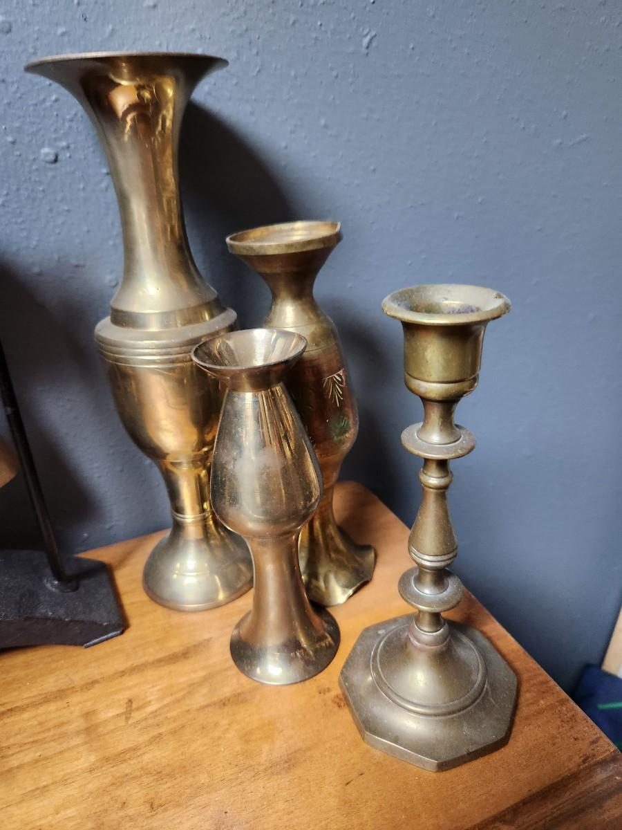 Brass candle holders