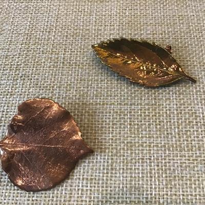 Copper Tone Leaf ðŸ Pins