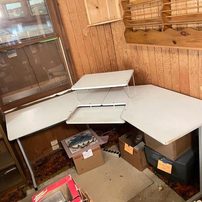 Metal & Wood Corner Desk (O-SS)