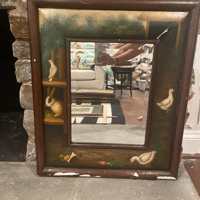 MIRROR WITH PAINTED FRAME