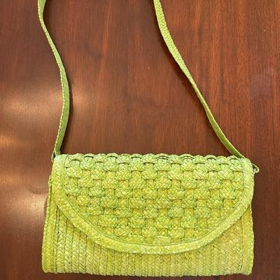 WOVEN YELLOW PURSE