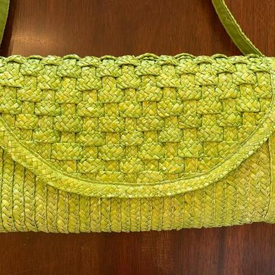 WOVEN YELLOW PURSE
