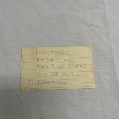 Henry Benson Framed & Signed Artwork (S-MG)