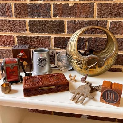 Mixed Vintage Decor Lot + Mirror