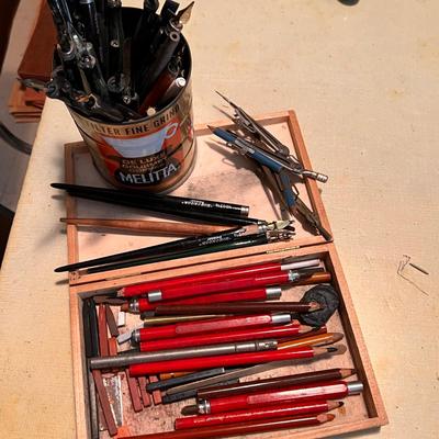 Vintage Artist Instruments Lot - Koh-I-Noor, Conte A Paris