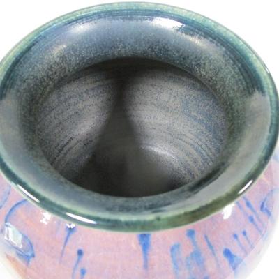 Handmade Glazed Pottery Bowl Signed By Artist