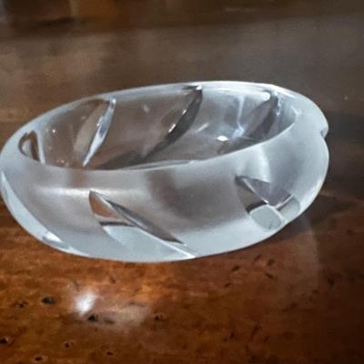 Lalique 3â€ long Oval Salt