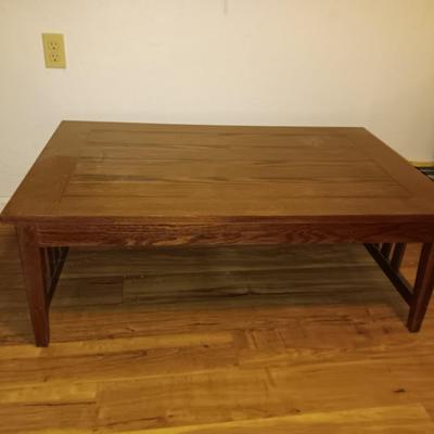 Wood coffee table