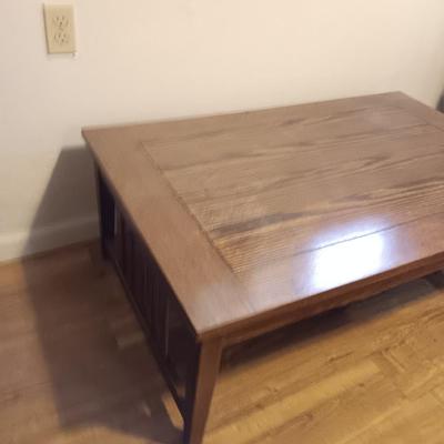 Wood coffee table
