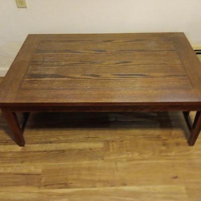 Wood coffee table